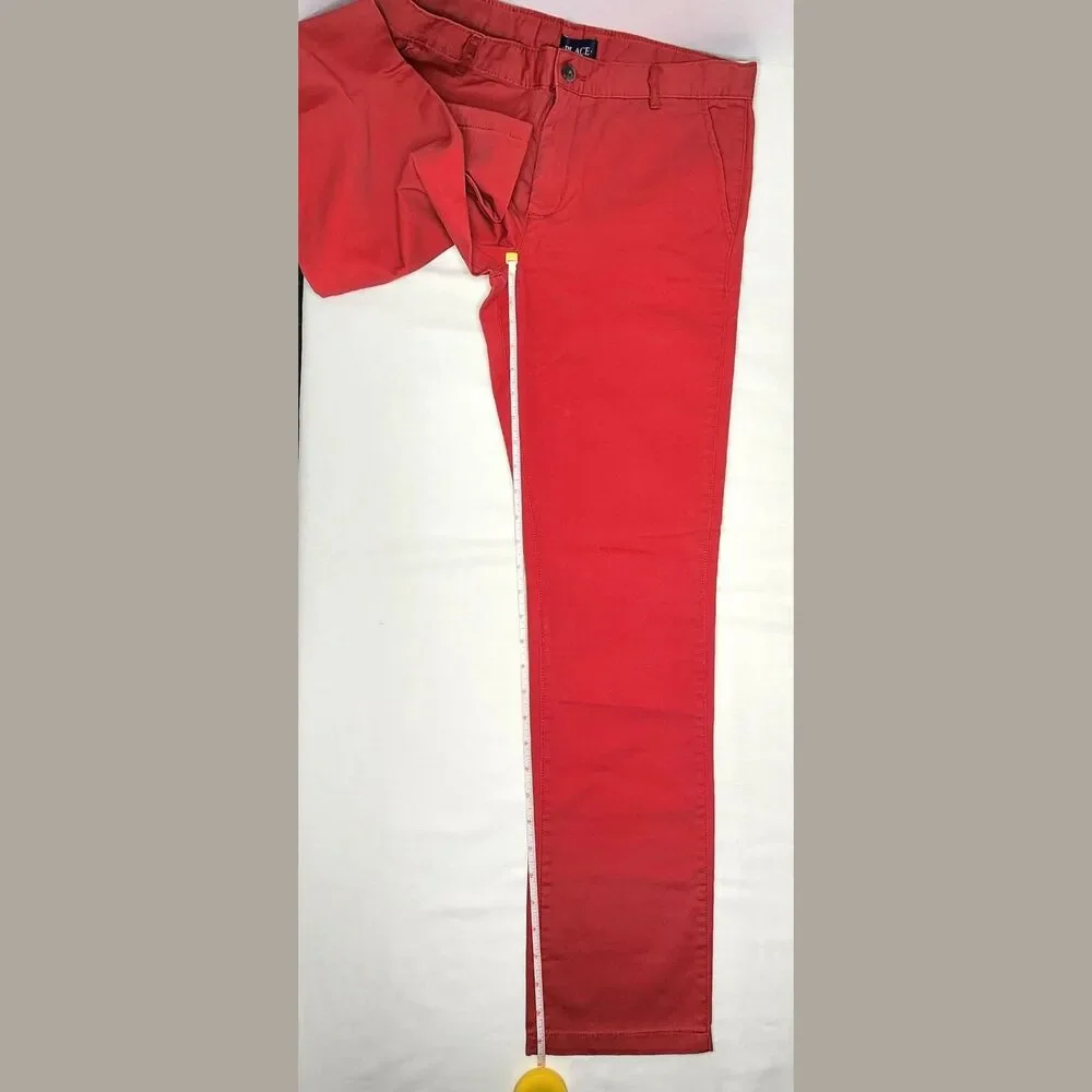 The Children's Place Boys Red Chino Pants Size 18 NWT Adjustable Waist